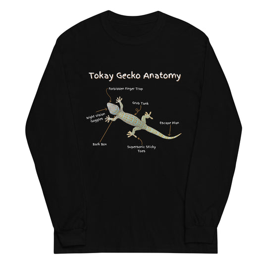 Tokay Gecko Anatomy Men’s Long Sleeve Shirt