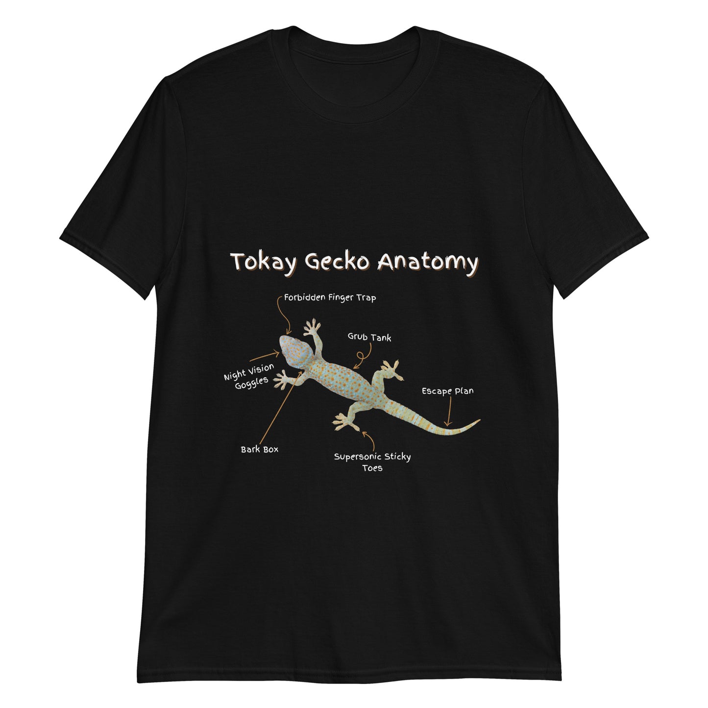 Tokay Gecko Anatomy Short-Sleeve Unisex T-Shirt