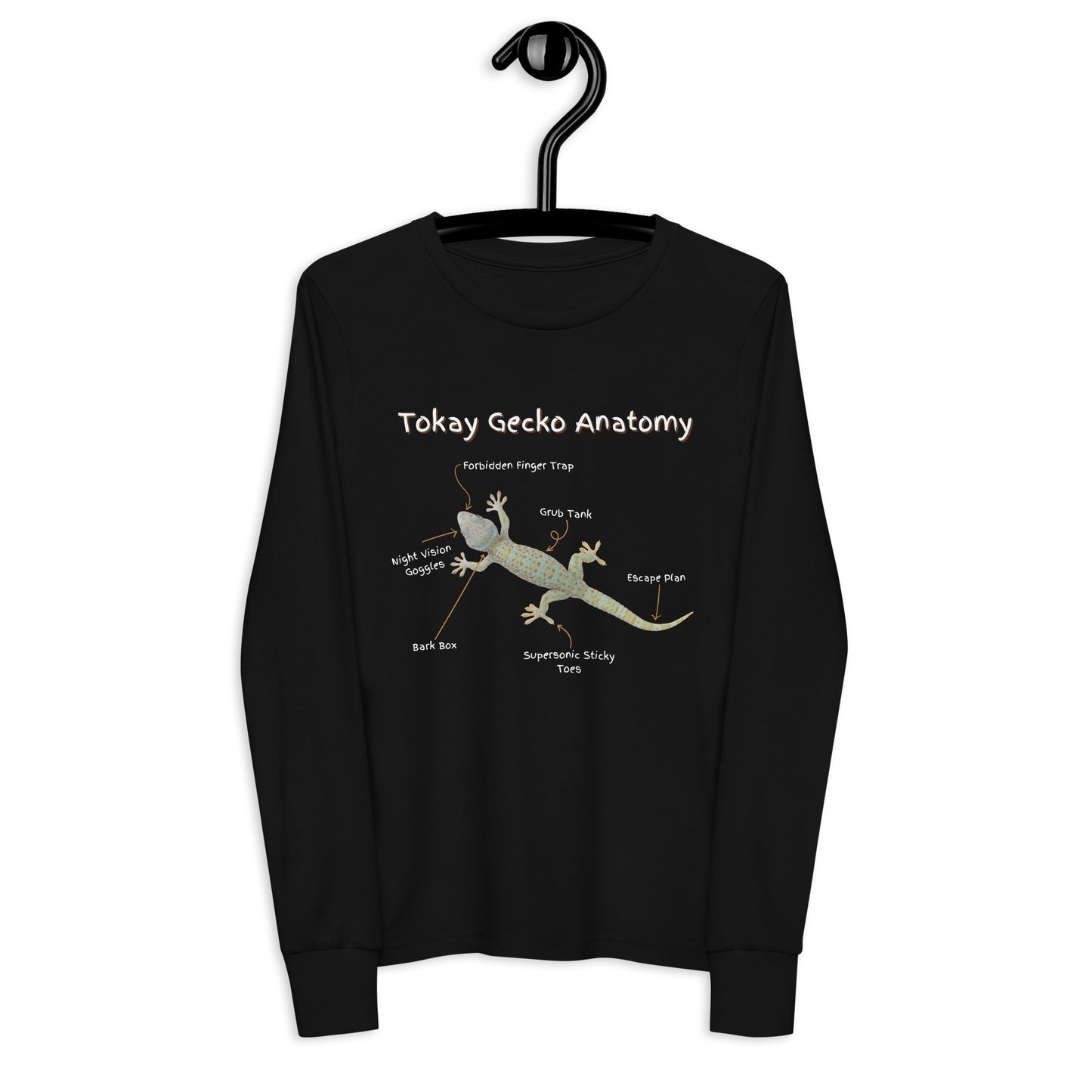 Tokay Gecko Anatomy Youth long sleeve tee