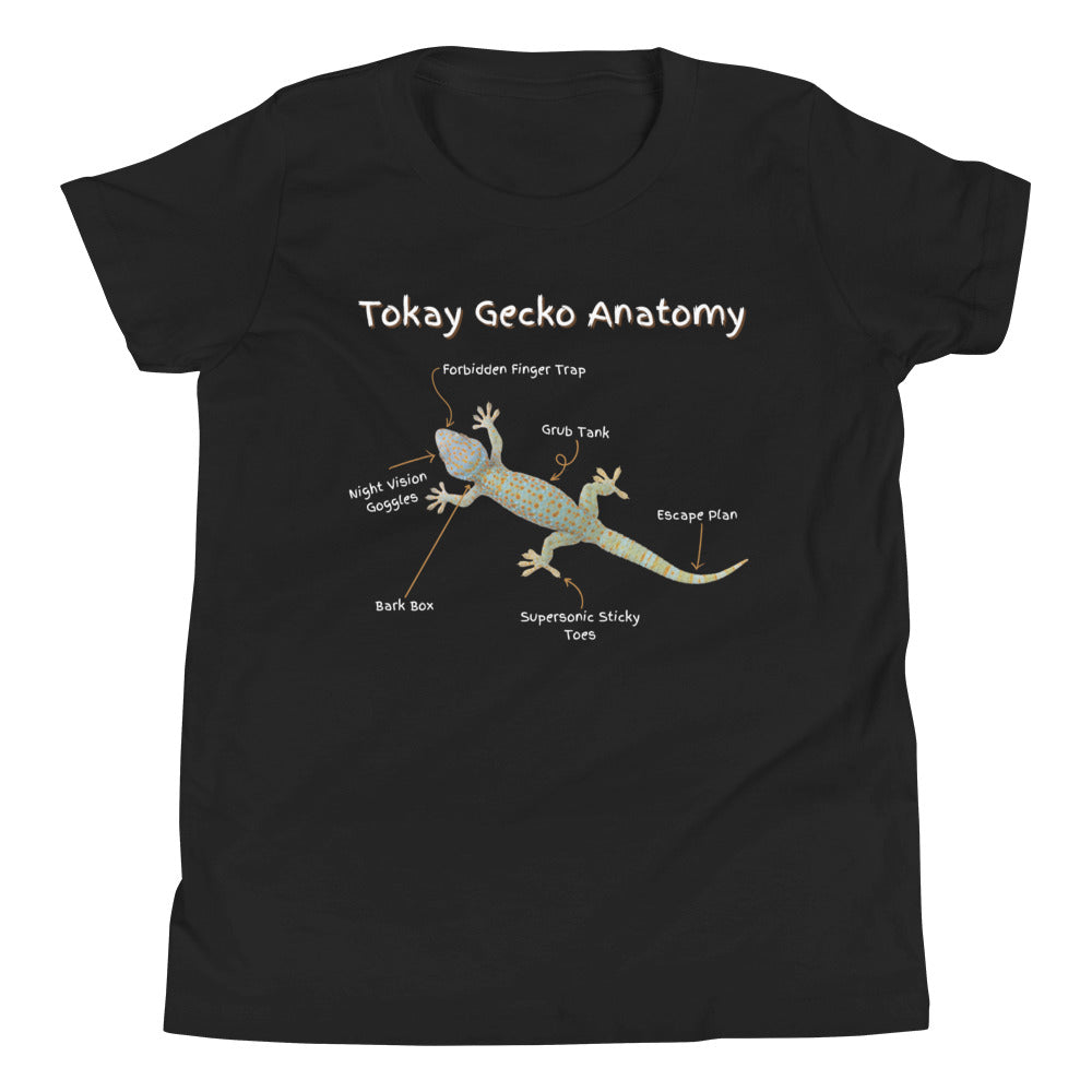 Tokay Gecko Anatomy Youth Short Sleeve T-Shirt